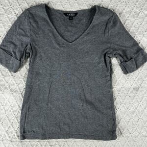 Lauren Ralph Lauren Women’s Gray V-Neck Shirt Size Small